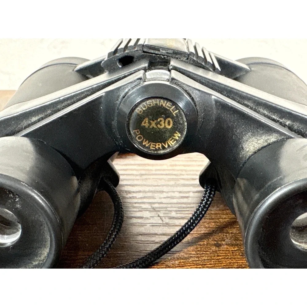 Bushnell PowerView 4x30 Binoculars Black Compact InstaFocus Model 13-0430